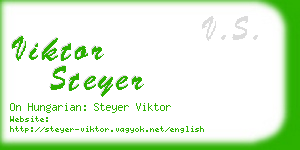 viktor steyer business card